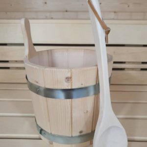 Ceber drewniany 5L + chochla drewniana